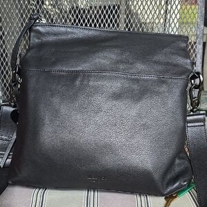 Margot Leather Crossbody Bag - Black